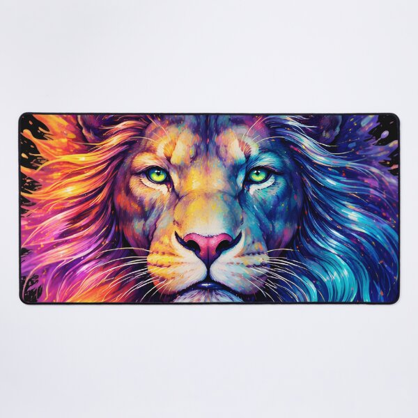 Item preview, Neon Splash Psychedelic Lion designed and sold by Trove Designs.