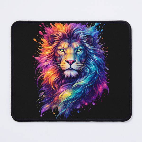 Item preview, Neon Splash Psychedelic Lion designed and sold by Trove Designs.