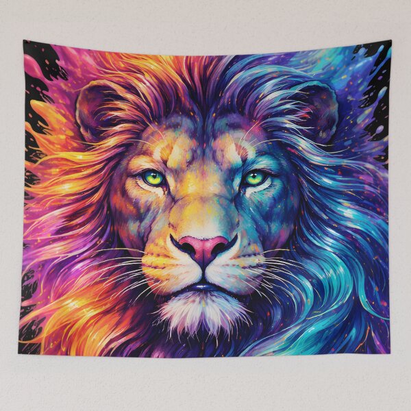 Item preview, Neon Splash Psychedelic Lion designed and sold by Trove Designs.