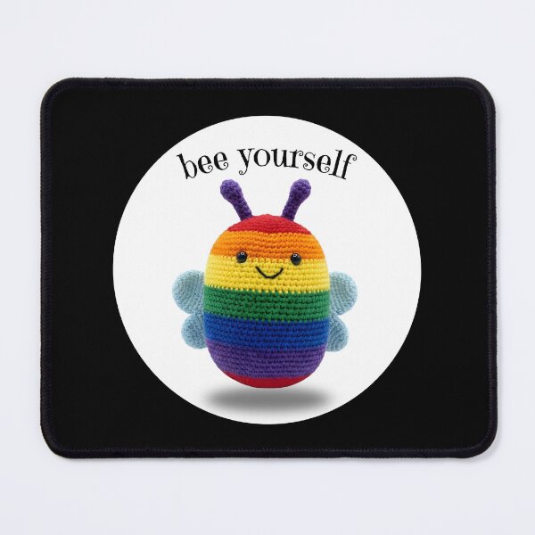 Item preview, Cute Rainbow Gay Pride Crochet Bee Youself designed and sold by TackyTime.