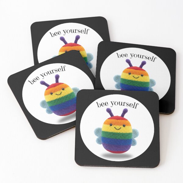 Item preview, Cute Rainbow Gay Pride Crochet Bee Youself designed and sold by TackyTime.