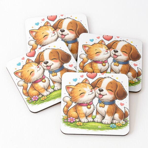 Item preview, Cat & Dog love designed and sold by JosueShop101.