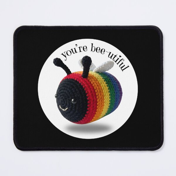 Item preview, Happy Philadelphia Rainbow Gay Pride Crochet Bee designed and sold by TackyTime.