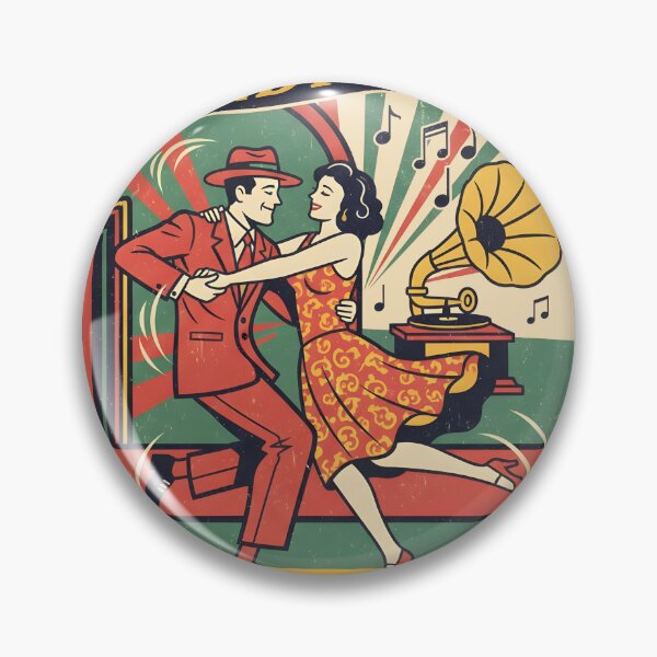Item preview, Lindy Hop Swing Dance Vintage Rhythm Design designed and sold by artcool-fawzi.