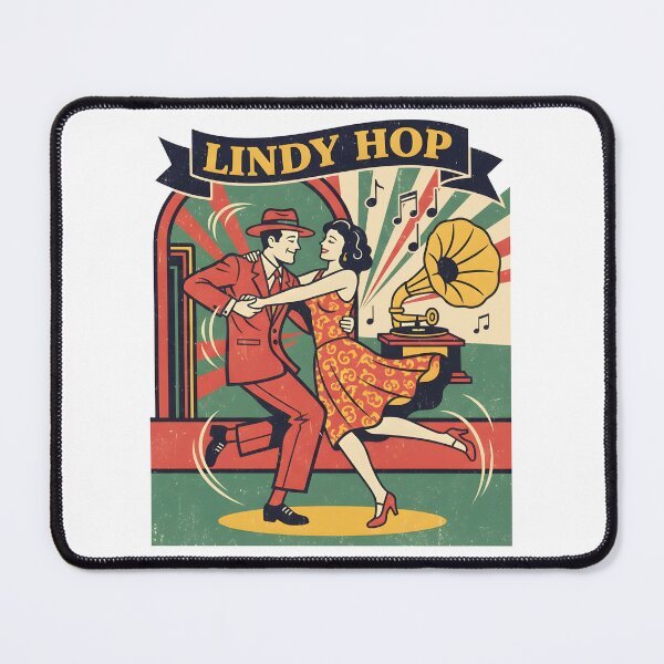 Item preview, Lindy Hop Swing Dance Vintage Rhythm Design designed and sold by artcool-fawzi.