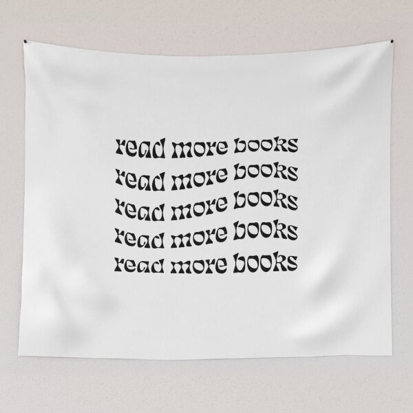 Item preview, Leer más libros en blanco y negro ondulado designed and sold by Roseworked.