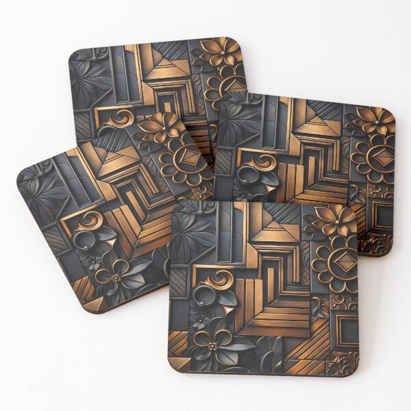 Item preview, Bronze Noir Relief designed and sold by Kaleidoscope Print.