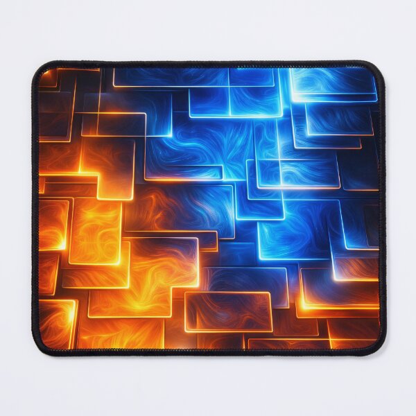 Item preview, Neon Fire & Ice Grid designed and sold by Kaleidoscope Print.