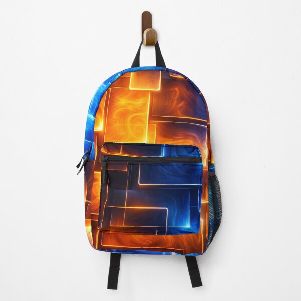 Item preview, Neon Fire & Ice Grid designed and sold by Kaleidoscope Print.