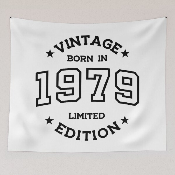 Item preview, Born in 1979 - Retro Style Print Black designed and sold by Viktor Milana.