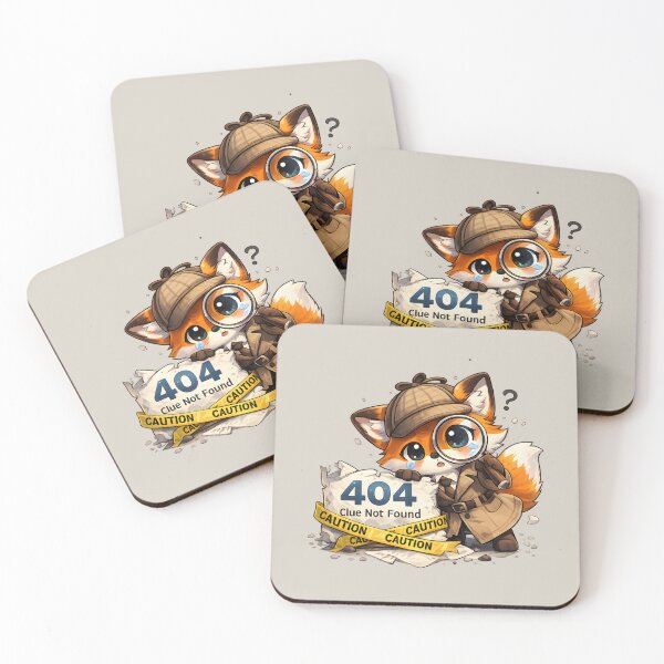 Item preview, 404 Error Detective Fox Clue Not Found designed and sold by Still Breathing Studio.