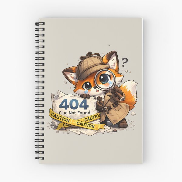 Item preview, 404 Error Detective Fox Clue Not Found designed and sold by Still Breathing Studio.