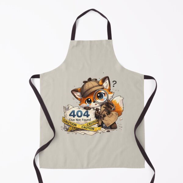 Item preview, 404 Error Detective Fox Clue Not Found designed and sold by Still Breathing Studio.