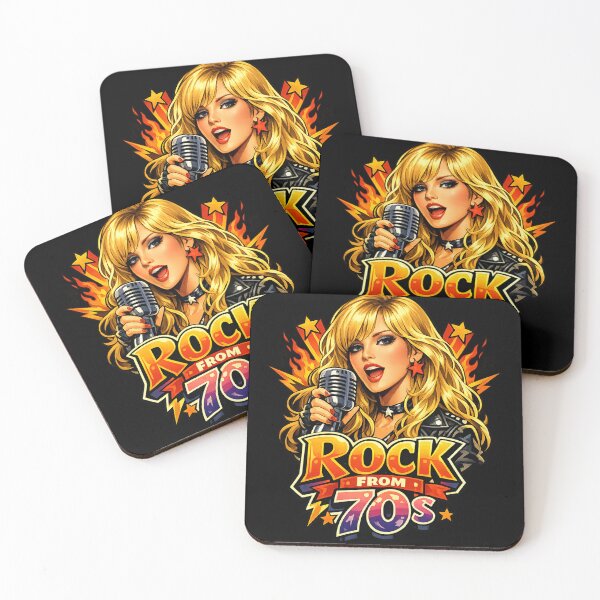 Item preview, the Blonde Rock 70s Pinup singer designed and sold by Arte Cartoon From TagTeam Group.