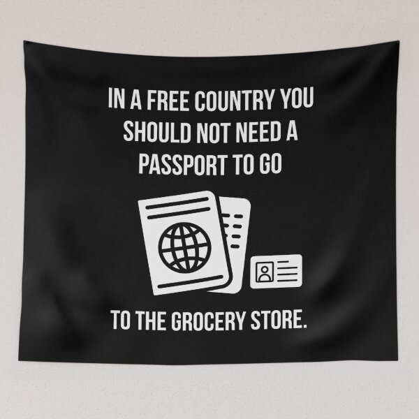 Item preview, You should not need a passport to go to the grocery store. designed and sold by Rachel the Artist .