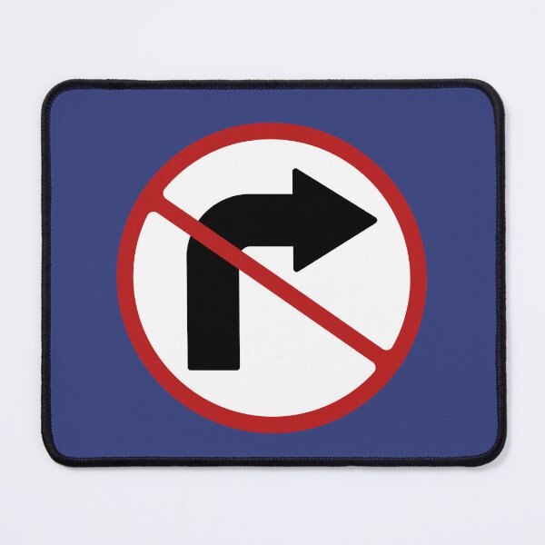 Item preview, PROHIBITED SIGN: NO RIGHT TURN, ROAD SIGN designed and sold by AASparksDesigns.