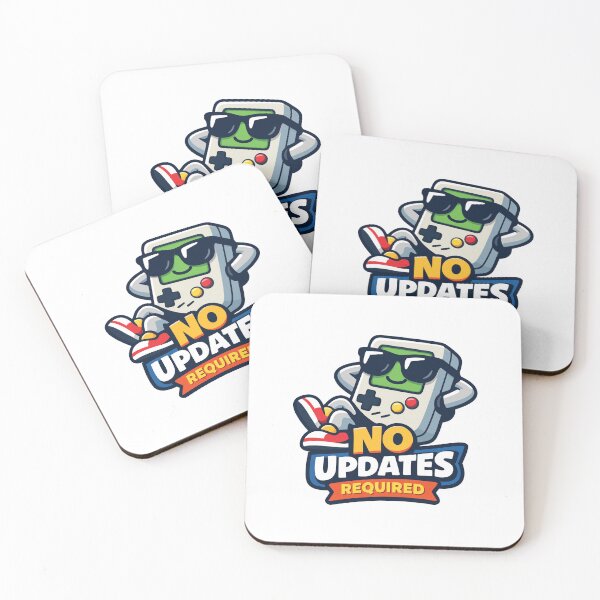 Artikelvorschau, Keine Updates erforderlich. Retro-Gaming-Humor: Illustration einer Handheld-Konsole. entworfen und verkauft von PrintMastery.