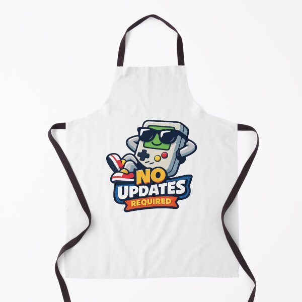 Item preview, No Updates Required. Retro Gaming Humor Handheld Console Illustration designed and sold by PrintMastery.