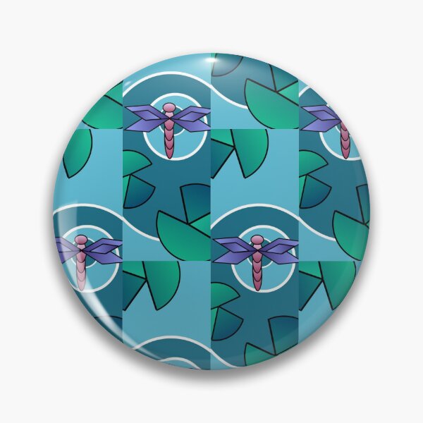 Item preview, Stained Glass Dragon Fly on a Lily Pad Pond designed and sold by Spaceuser2.