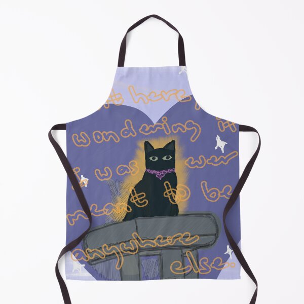 Item preview, Dreamy Black Cat Existential Illustration designed and sold by rkhaity.