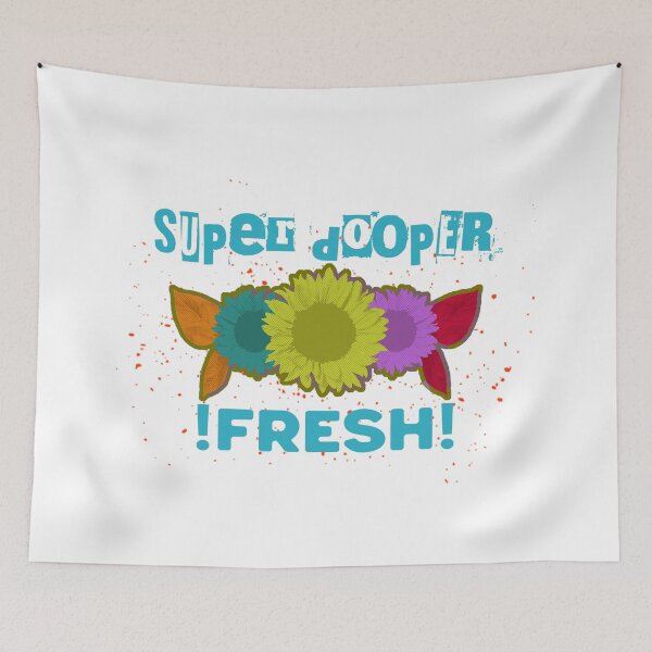 Item preview, Super Dooper Fresh - 90s Retro Floral Streetwear T-Shirt designed and sold by ketchupee.
