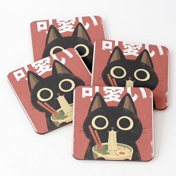Item preview, Midnight Noodle Craving Kawaii Black Cat Ramen designed and sold by purplestake.