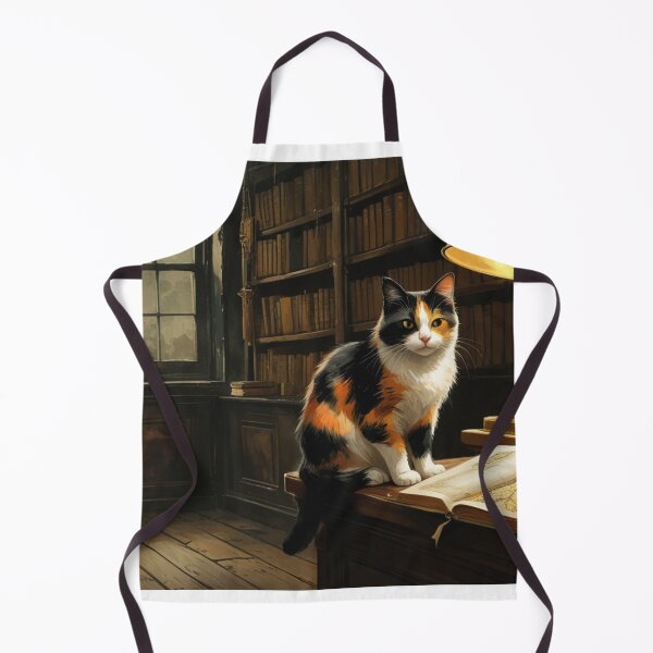 Item preview, Library Cat – Keeper of Forgotten Maps designed and sold by LEO'S CREATURE れおずくりーちゃー.