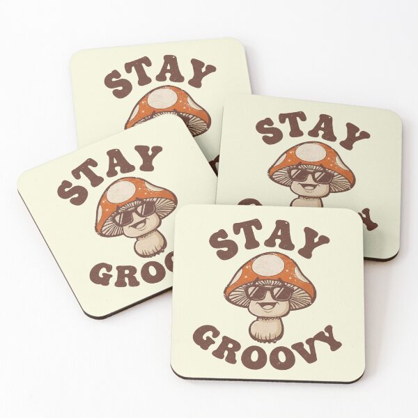 Item preview, Stay Groovy Retro Mushroom with Sunglasses designed and sold by IvoryArtDesign.