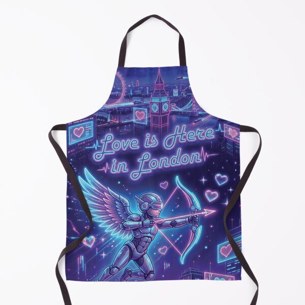 Item preview, Cyberpunk Cupid Neon Love in London Skyline designed and sold by DGtaLrtcom.