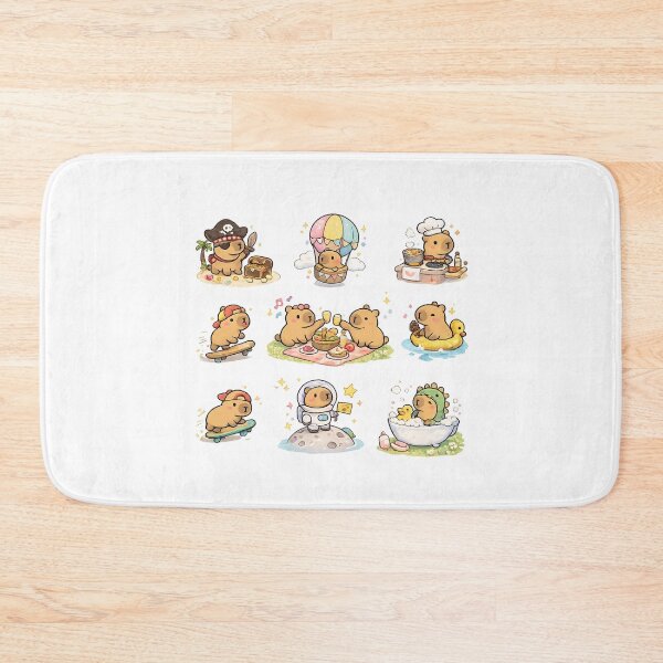 Item preview, Cute Capybara Adventures – Kawaii Capybara Friends Set designed and sold by RetroPop23.
