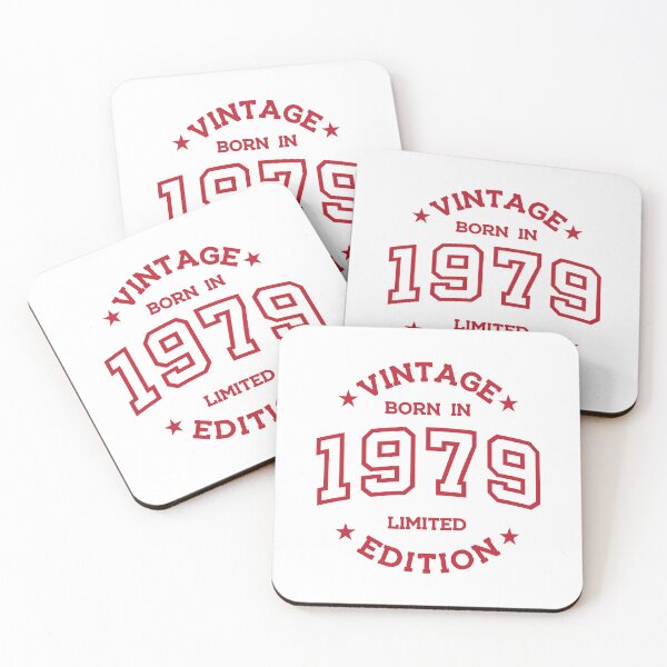 Item preview, Born in 1979 - Retro Style Print Red designed and sold by Viktor Milana.