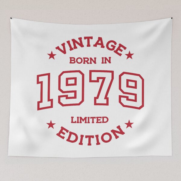 Item preview, Born in 1979 - Retro Style Print Red designed and sold by Viktor Milana.