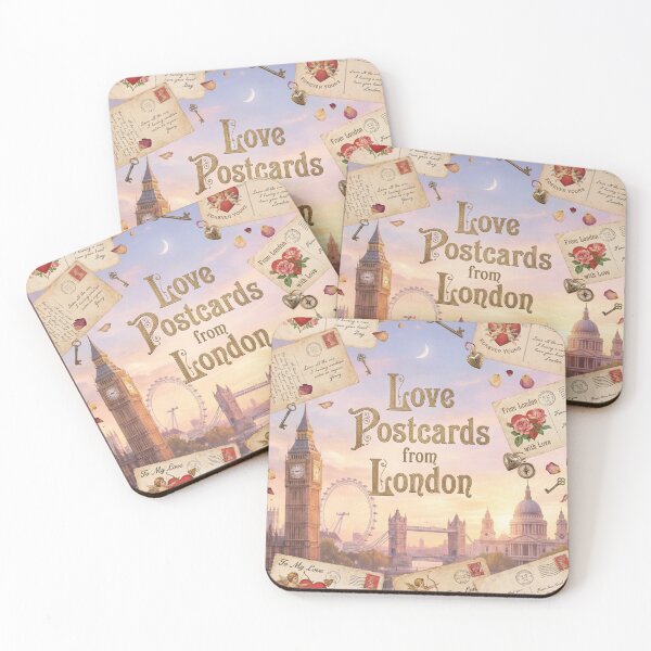 Item preview, Vintage Love Postcards from London Skyline Art designed and sold by DGtaLrtcom.