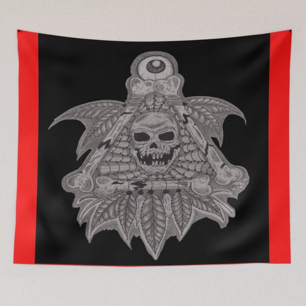 Item preview, dream catcher drawing skull designed and sold by pksart1.