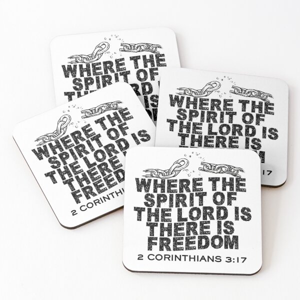 Item preview, Where the Spirit of the Lord Is, There Is Freedom - 2 Corinthians 3:17 - Black Design designed and sold by MoriaStore.