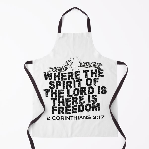 Item preview, Where the Spirit of the Lord Is, There Is Freedom - 2 Corinthians 3:17 - Black Design designed and sold by MoriaStore.