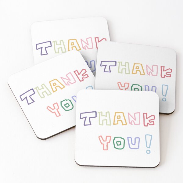 Item preview, Cute and colorful ‘Thank You’ Typhography designed and sold by sjgdesign.