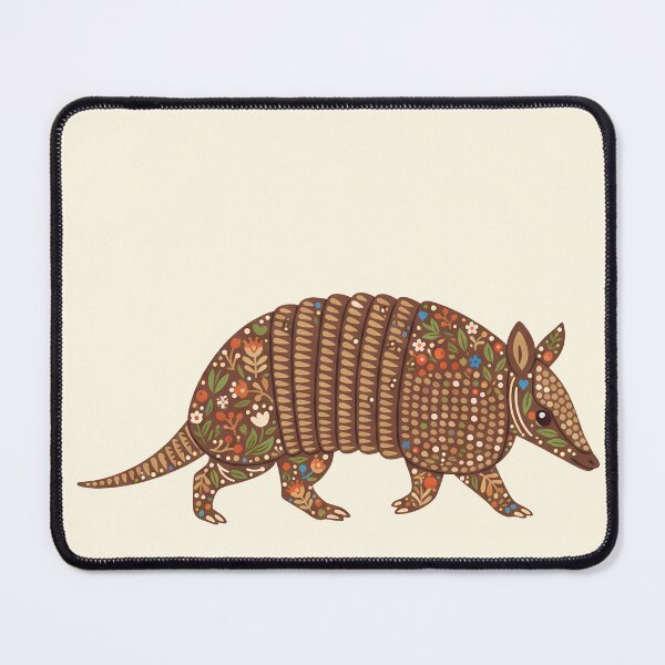 Item preview, Armadillo with Floral Motifs – Hope for Wildlife Scandinavian Folk Art by heidiannemorris © designed and sold by FOLK ART FUSION by heidiannemorris.