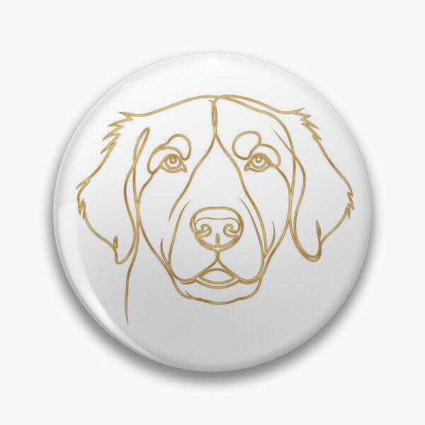 Item preview, Golden Line Art Dog Portrait designed and sold by i1ovedogs.