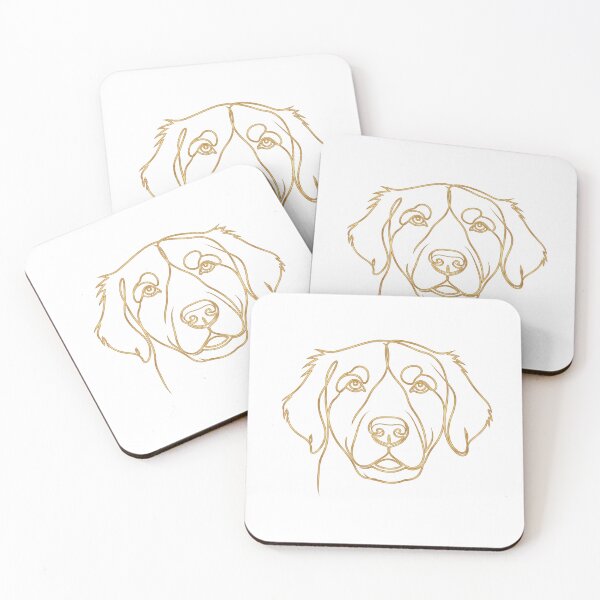 Item preview, Golden Line Art Dog Portrait designed and sold by i1ovedogs.