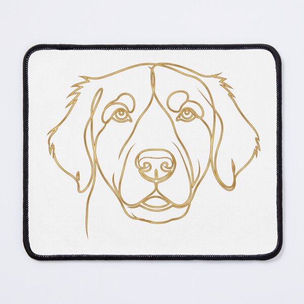Item preview, Golden Line Art Dog Portrait designed and sold by i1ovedogs.