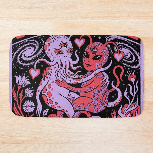 Item preview, Cosmic Love Psychedelic Alien Valentine Concert Poster designed and sold by zzz888.