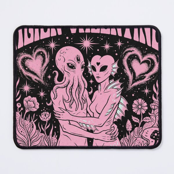 Item preview, Alien Valentine Cosmic Daze Retro Pink Sci-Fi Art designed and sold by zzz888.