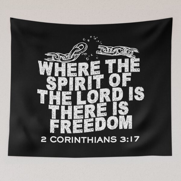 Item preview, Where the Spirit of the Lord Is, There Is Freedom - 2 Corinthians 3:17 - White Design designed and sold by MoriaStore.