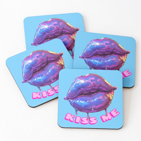 Item preview, Neon Kiss Drip Lips – Glossy Pop Art Aesthetic designed and sold by Neer arts.
