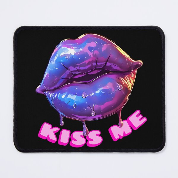 Item preview, Neon Kiss Drip Lips – Glossy Pop Art Aesthetic designed and sold by Neer arts.