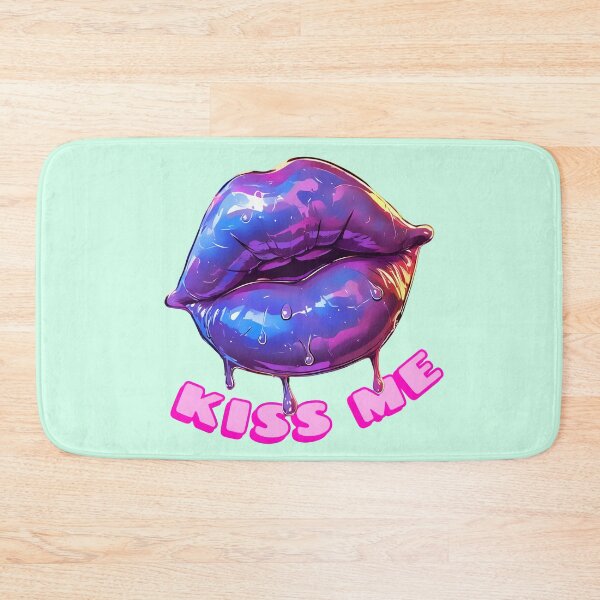 Item preview, Neon Kiss Drip Lips – Glossy Pop Art Aesthetic designed and sold by Neer arts.