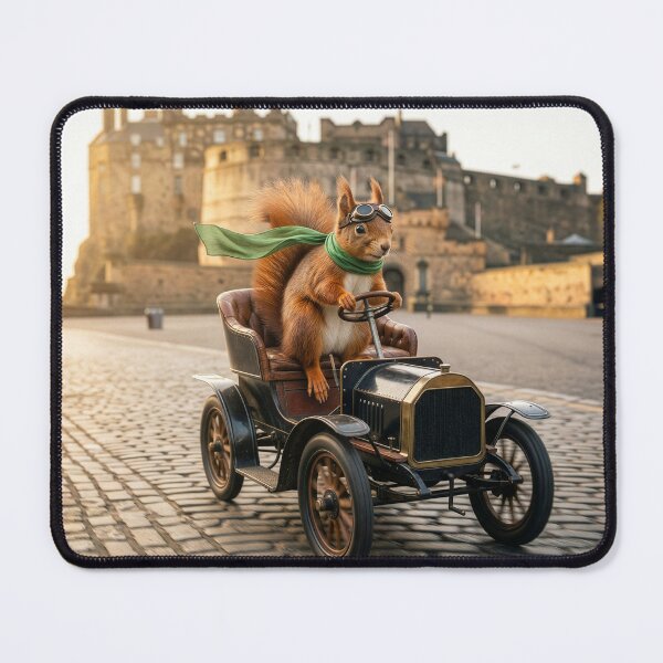 Item preview, Red Squirrel Drives Around Auld Reekie designed and sold by Tridentulus.