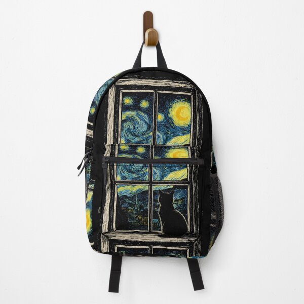 Item preview, Cat at Starry Night designed and sold by Nacho Average Designs.