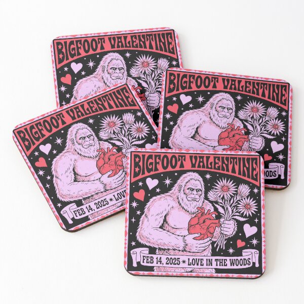 Item preview, Bigfoot Valentine Love In The Woods Retro 2025 Art designed and sold by zzz888.